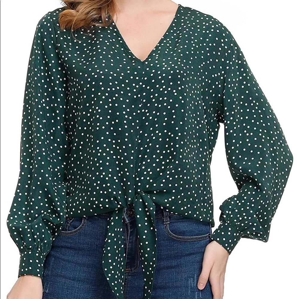 💎 Jasambac Tie Front Top
